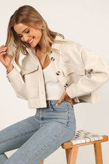 Petal and Pup USA OUTERWEAR Liliana Double Pocket Jacket - Cream
