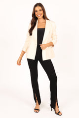 Petal and Pup USA OUTERWEAR Lillian Button Front Blazer - Cream