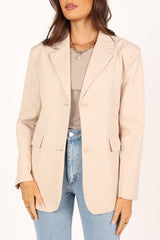 Petal and Pup USA Outerwear Myla Single Button Blazer - Cream