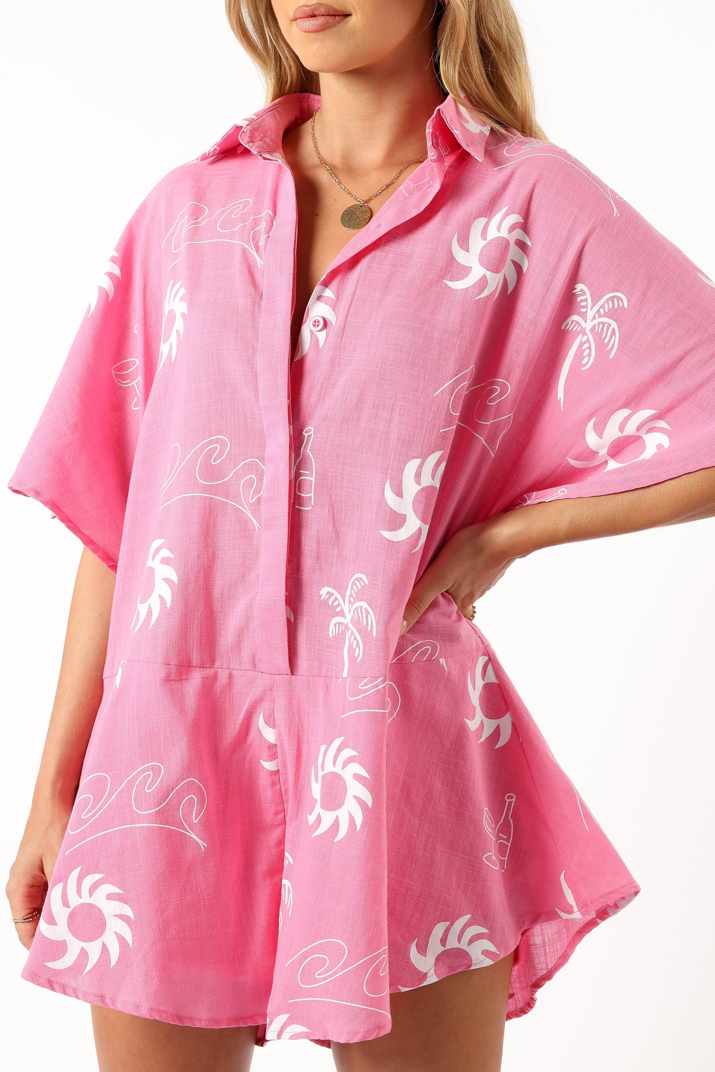 Petal and Pup USA playsuits Sebastian playsuit - Pink White