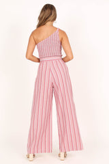 Petal and Pup USA Rompers Amilia One Shoulder Jumpsuit - Stripe