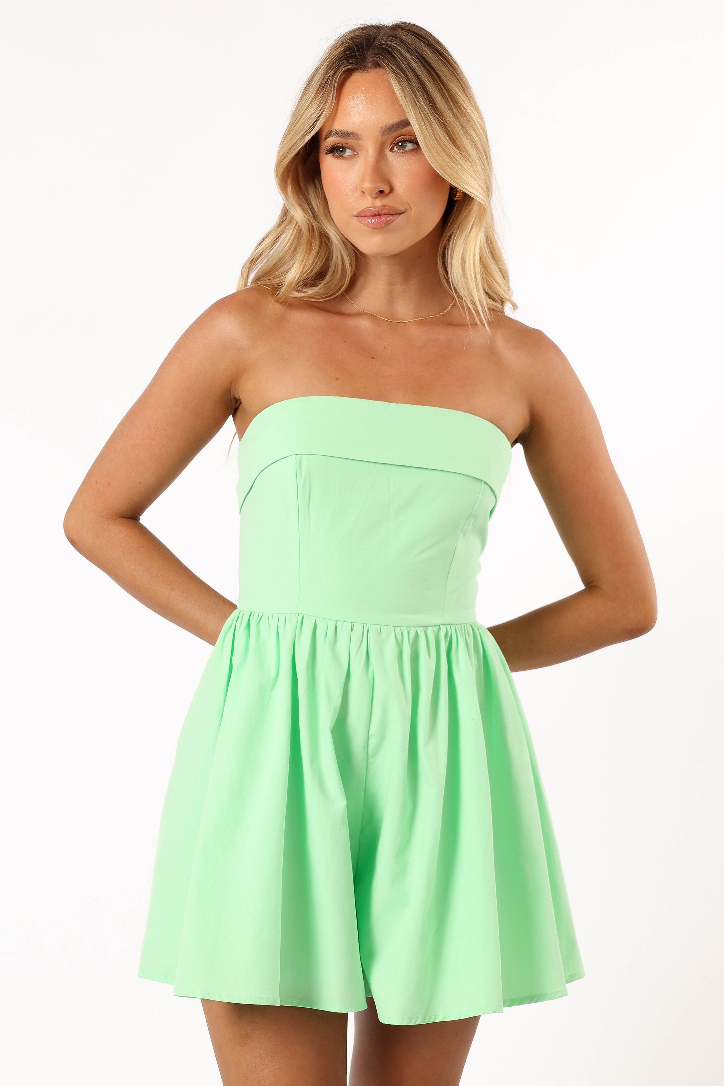 Petal and Pup USA Rompers Beatrice Romper - Apple Green