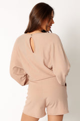 Petal and Pup USA Rompers Blakey Romper - Light Taupe