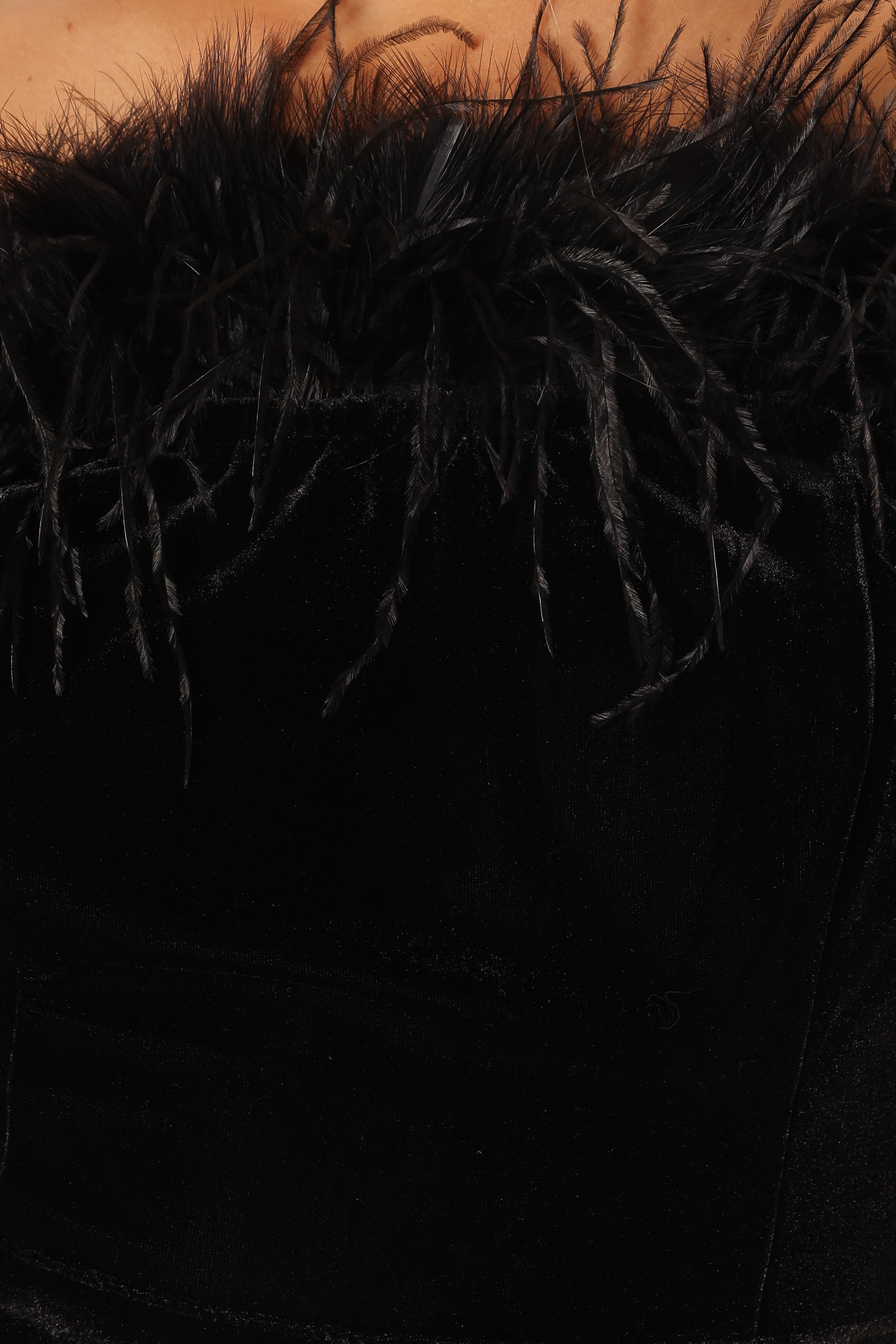 Petal and Pup USA Rompers Donatella Feather Trim Jumpsuit - Black