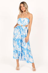Petal and Pup USA Rompers Elodie Tube Belted Jumpsuit - Blue/White