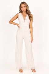 Petal and Pup USA Rompers Eloise Lace Jumpsuit - Ivory