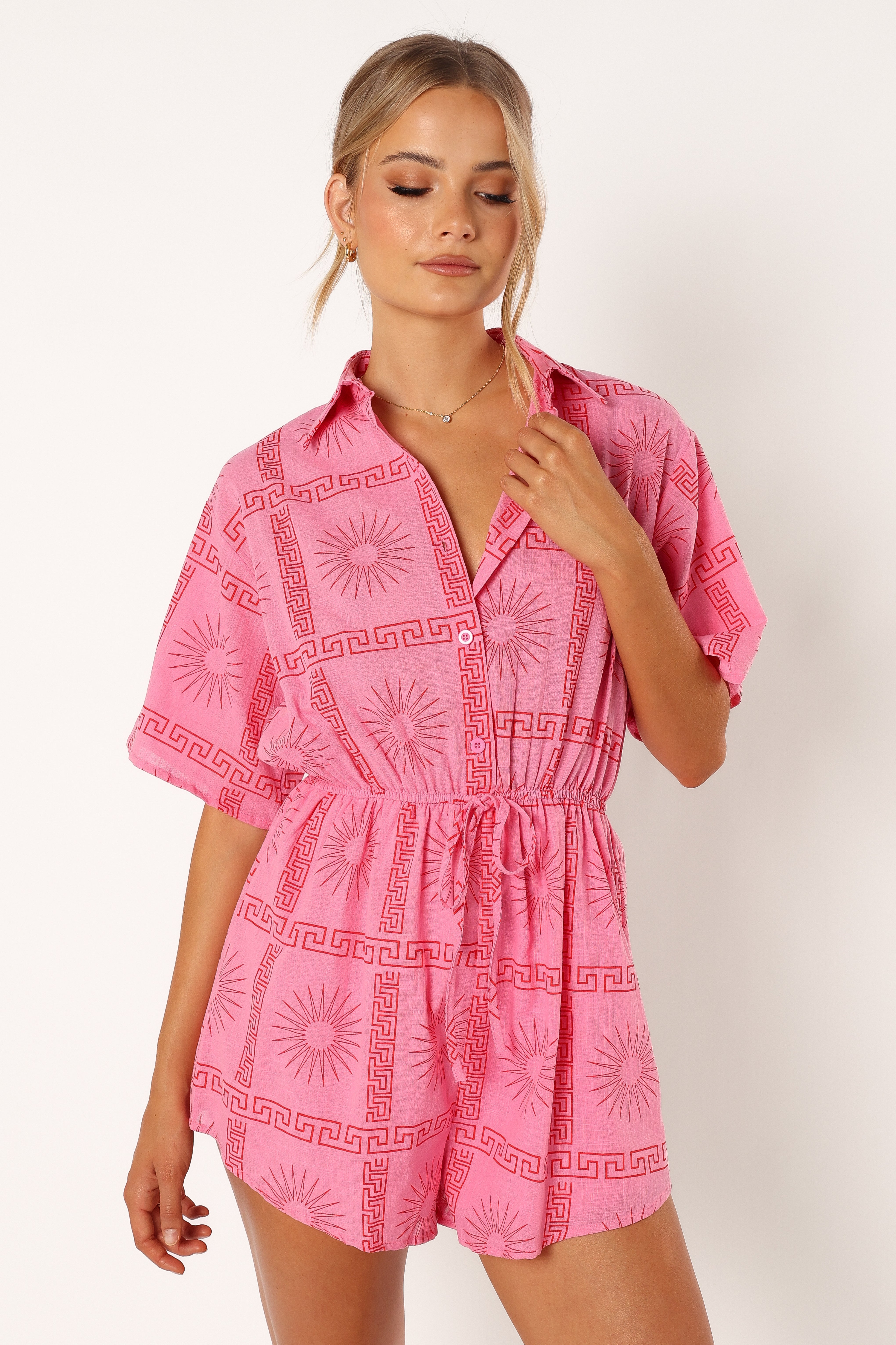 Petal and Pup USA Rompers Ilios Romper - Pink Print