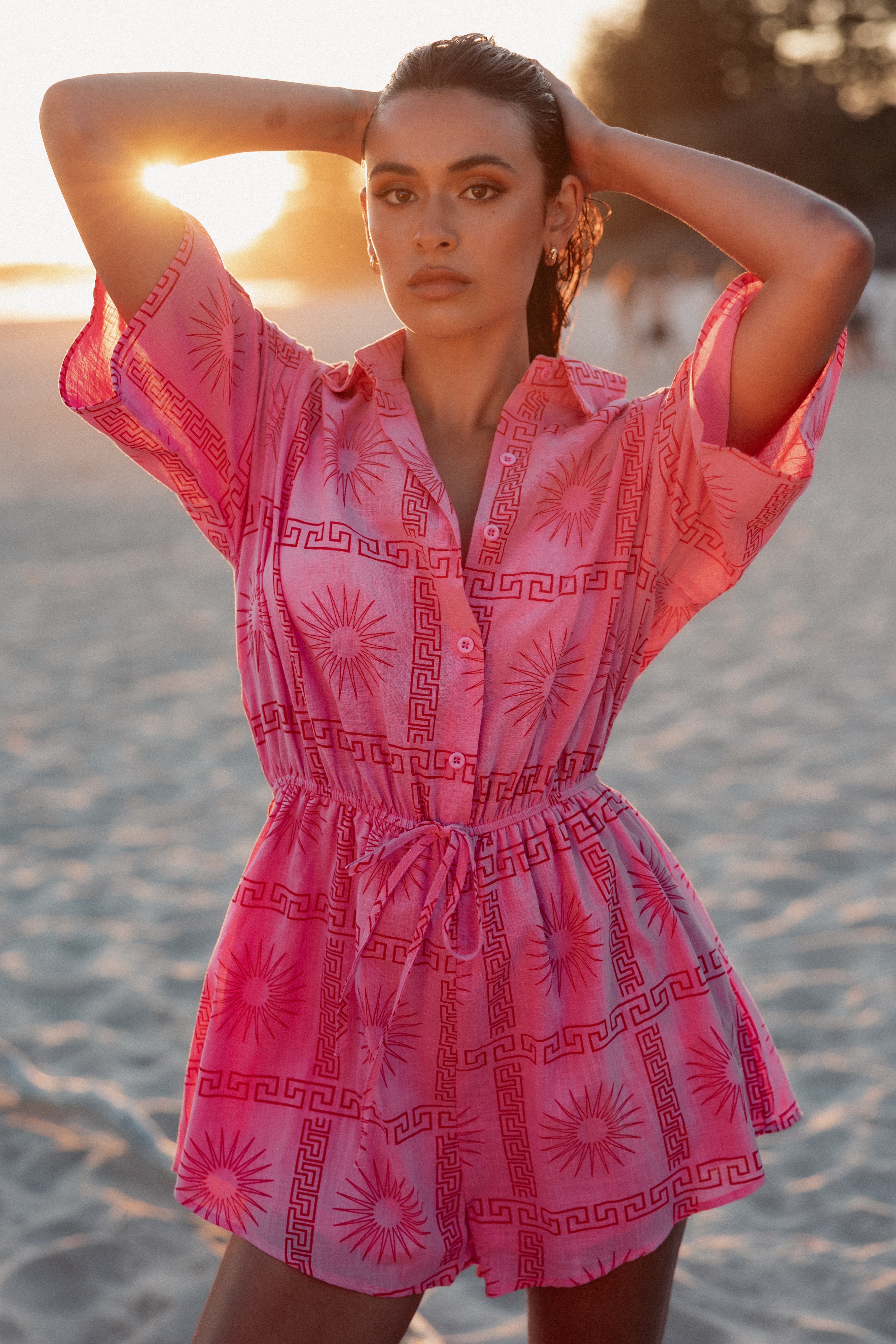 Petal and Pup USA Rompers Ilios Romper - Pink Print