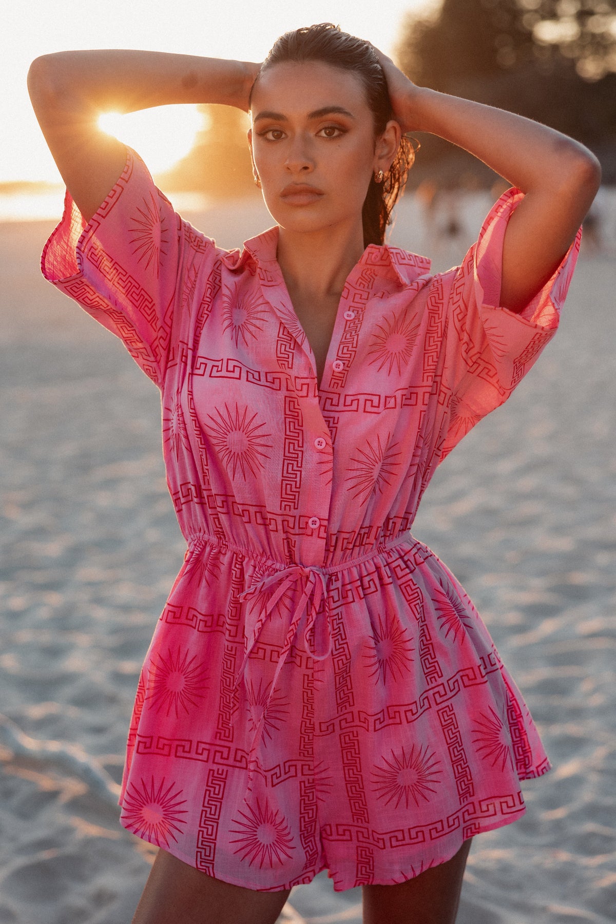 Petal and Pup USA Rompers Ilios Romper - Pink Print