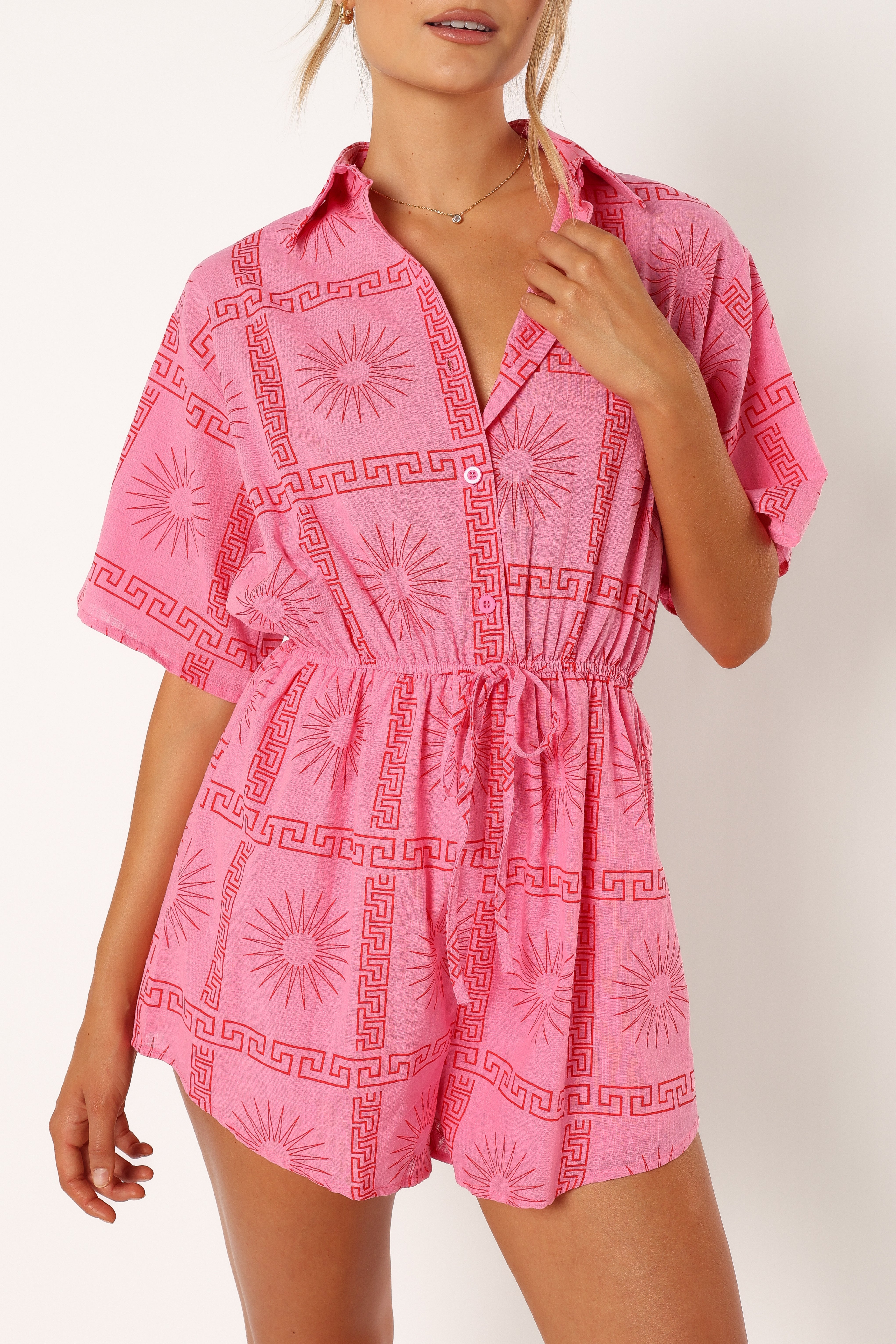 Petal and Pup USA Rompers Ilios Romper - Pink Print