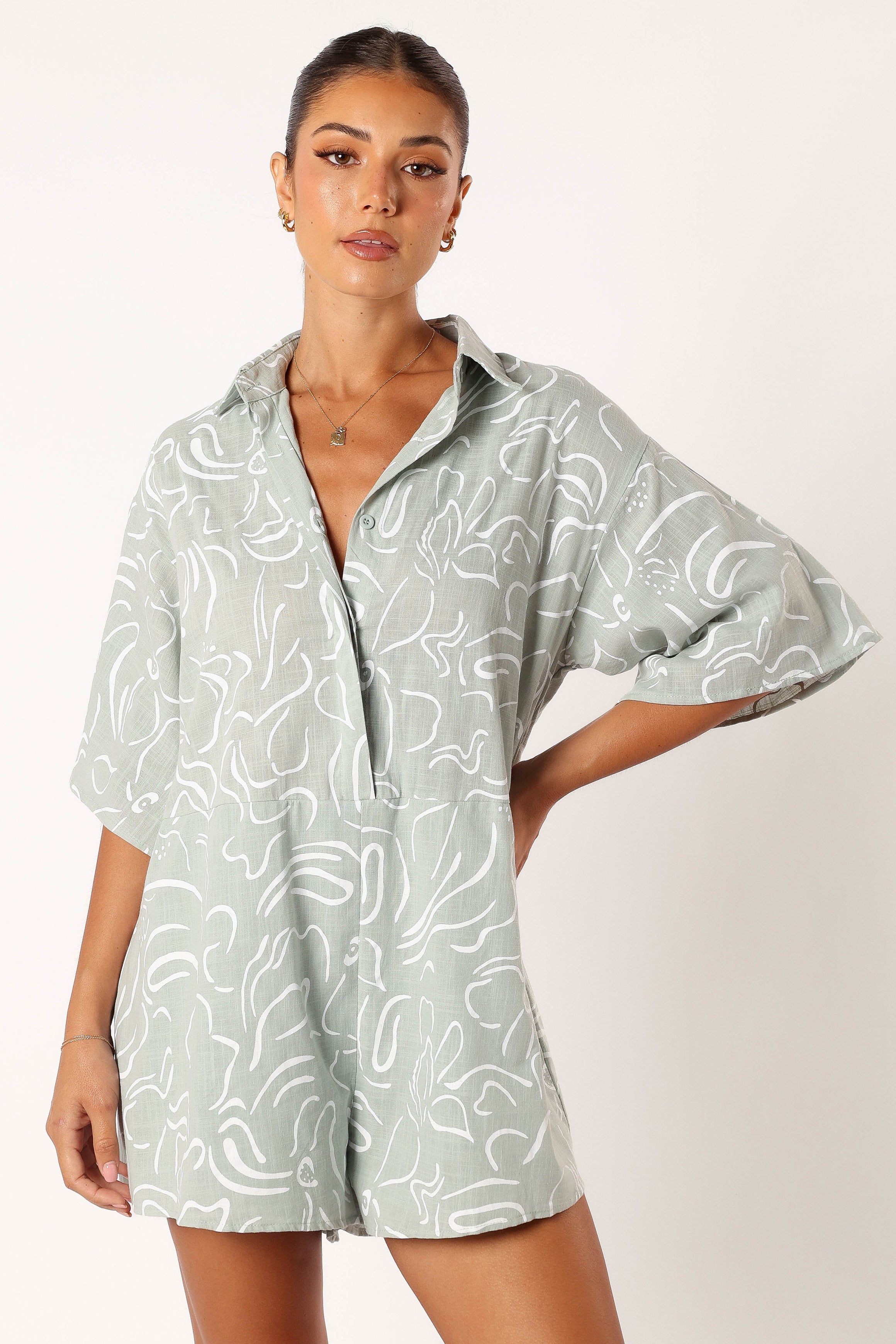 Petal and Pup USA Rompers Kellie Romper - Sage