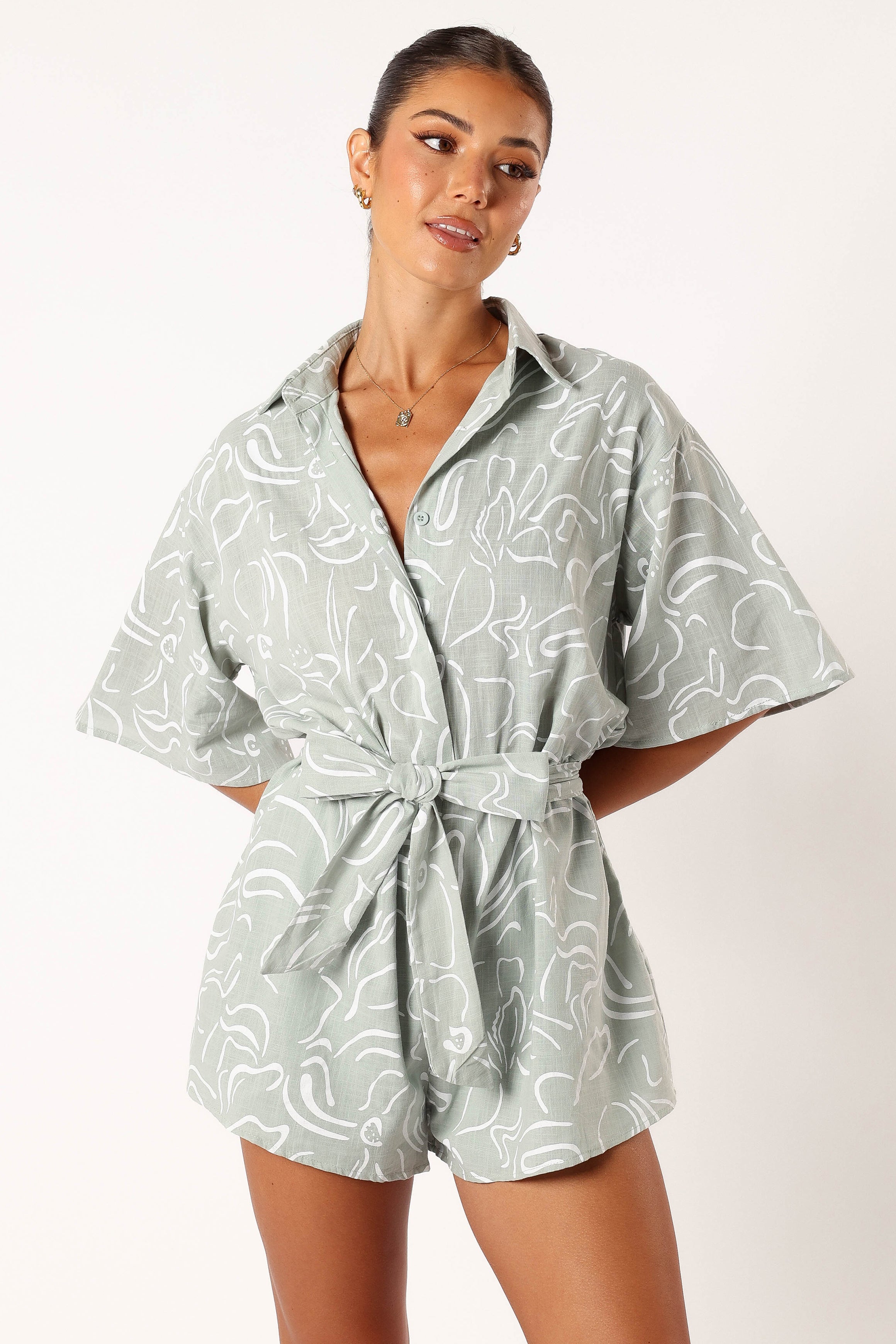 Petal and Pup USA Rompers Kellie Romper - Sage