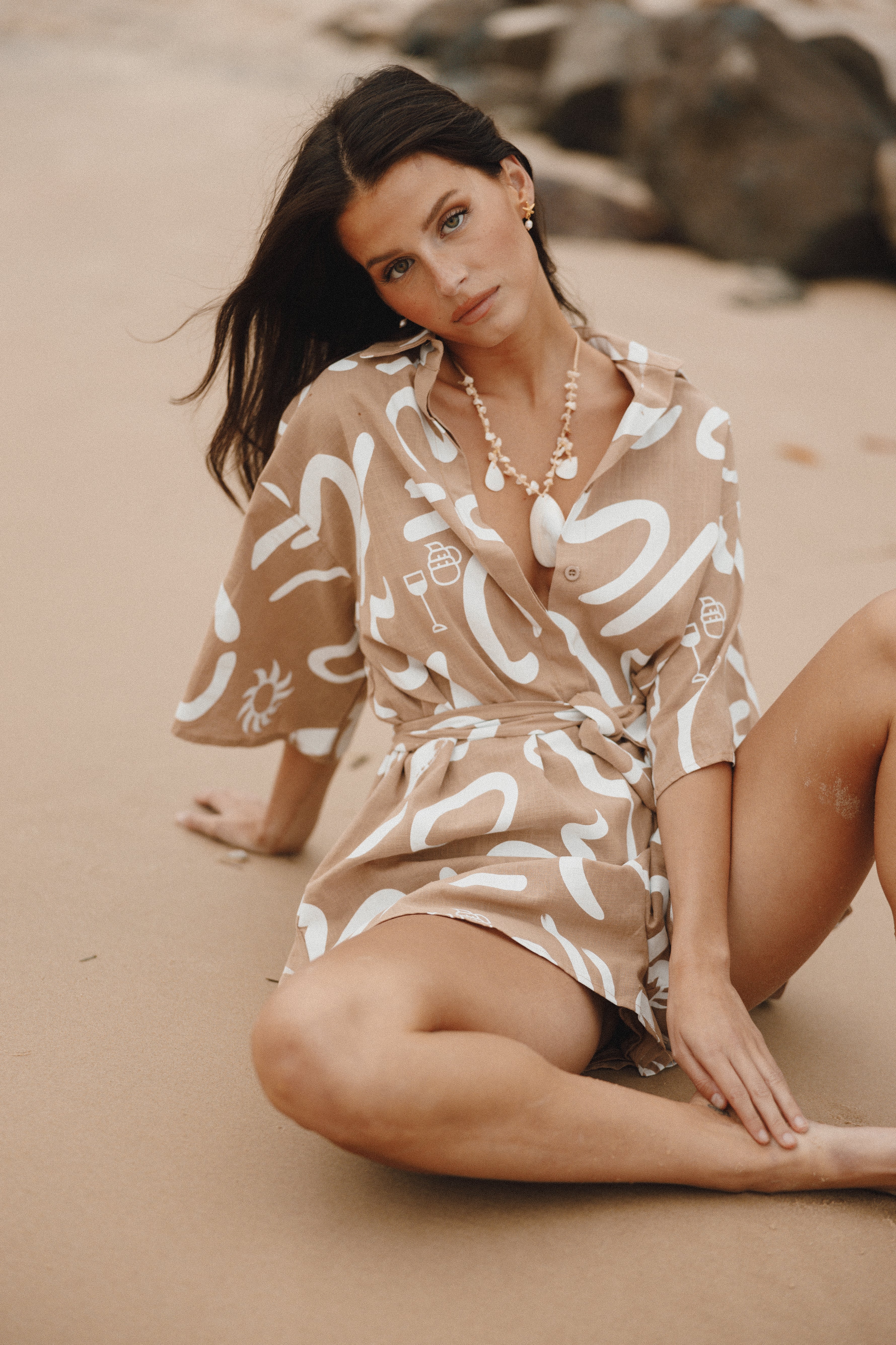 Petal and Pup USA Rompers Kellie Romper - Tan