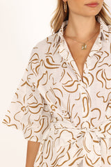 Petal and Pup USA Rompers Kellie Romper - White/Beige