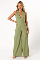 Petal and Pup USA Rompers Kourtney Halterneck Jumpsuit - Olive