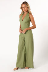 Petal and Pup USA Rompers Kourtney Halterneck Jumpsuit - Olive