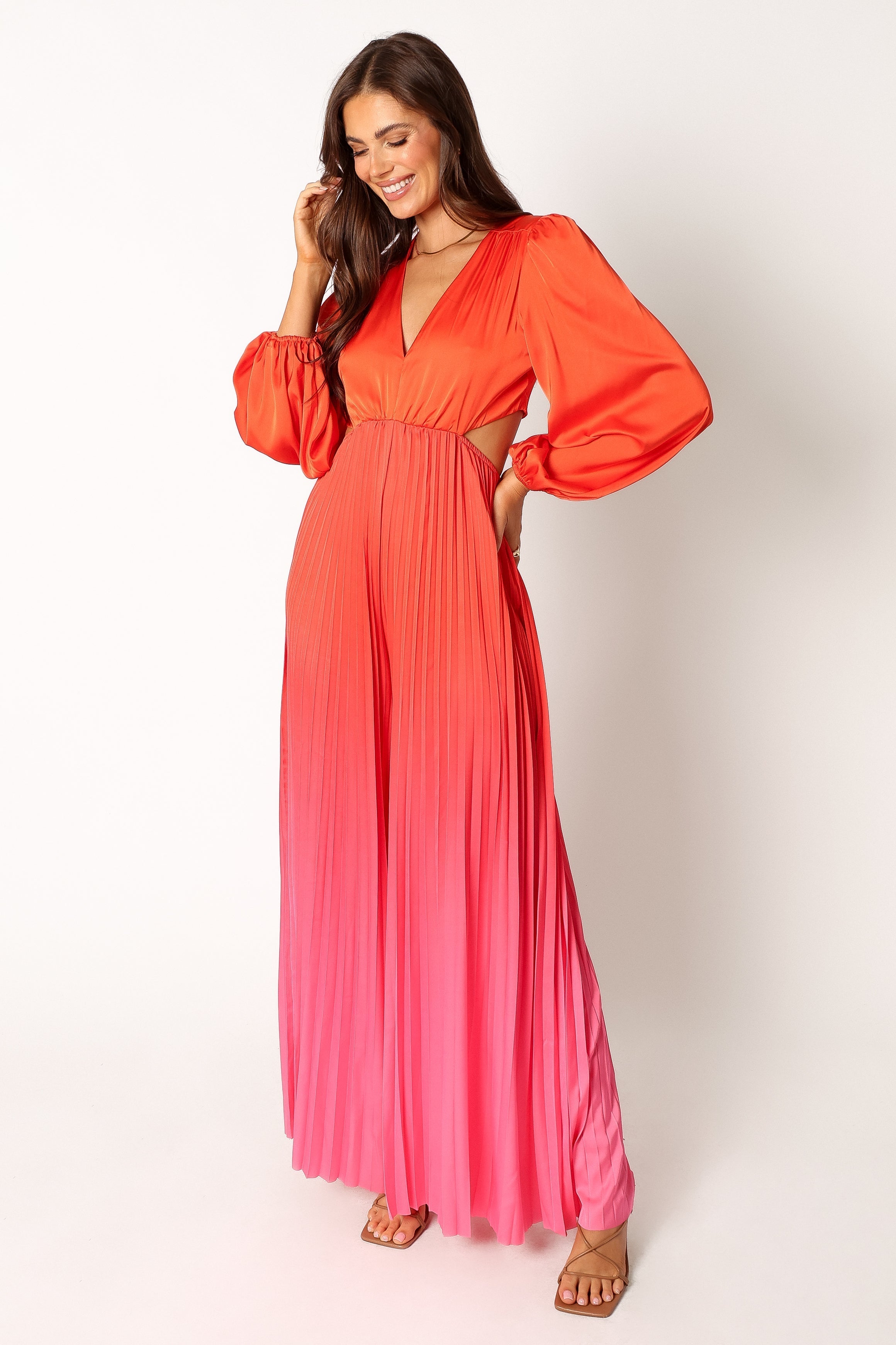 Petal and Pup USA Rompers Krista Gradient Jumpsuit - Red