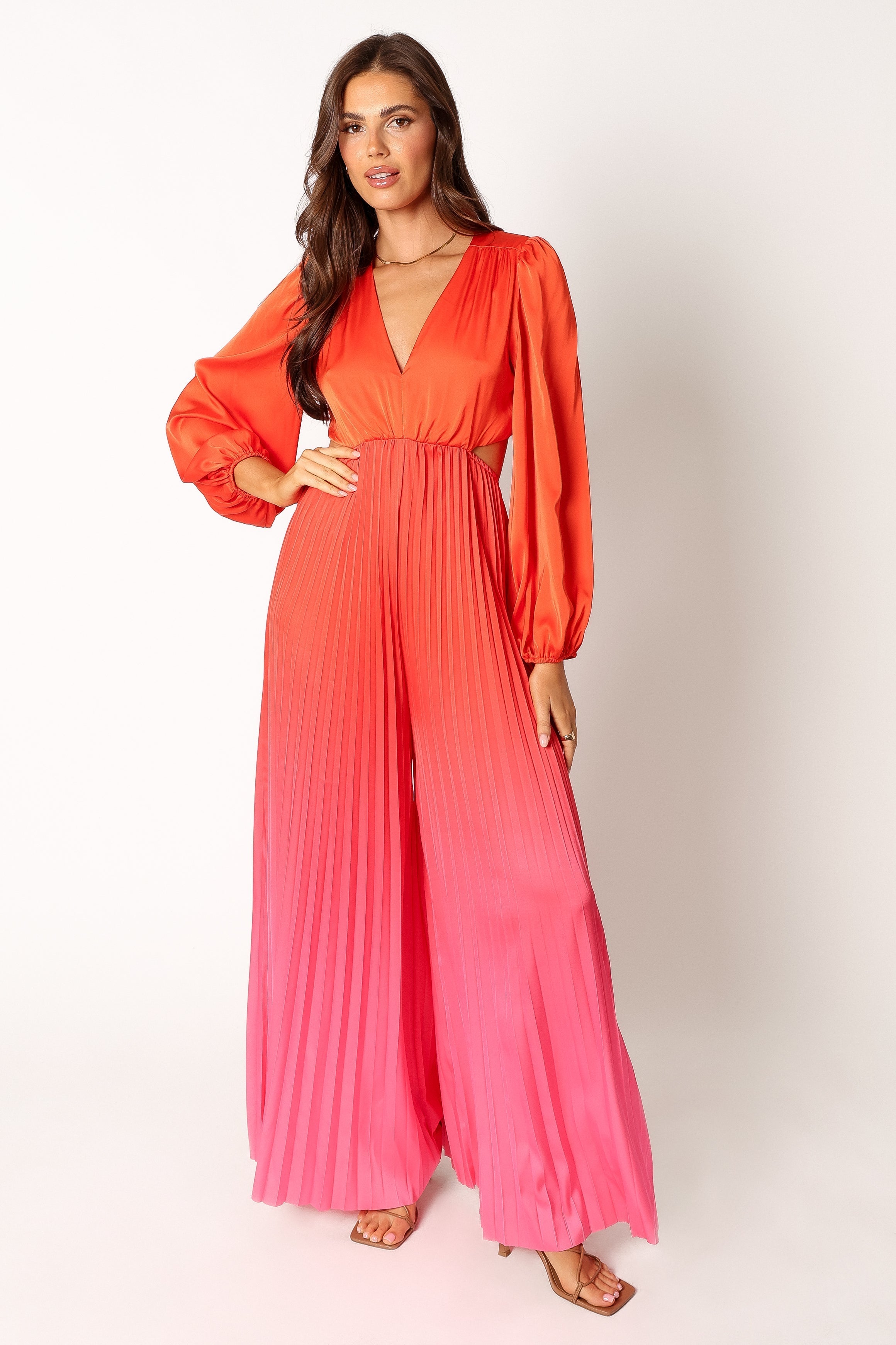 Petal and Pup USA Rompers Krista Gradient Jumpsuit - Red