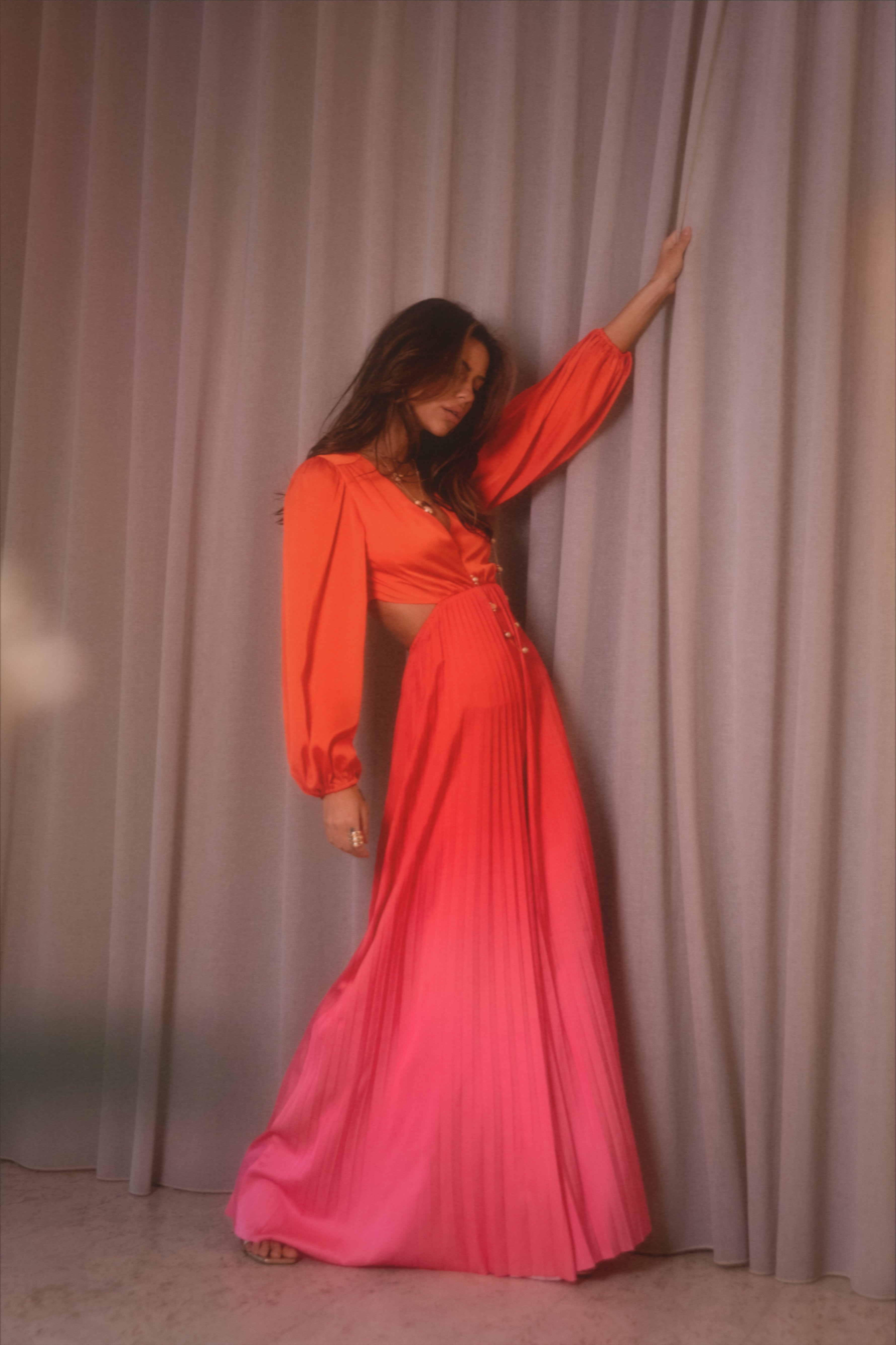 Petal and Pup USA Rompers Krista Gradient Jumpsuit - Red