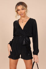 Petal and Pup USA ROMPERS Minelli Pleated Romper - Black