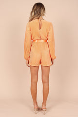 Petal and Pup USA ROMPERS Minelli Pleated Romper - Orange