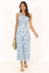 Petal and Pup USA Rompers Rae Jumpsuit - Blue Floral