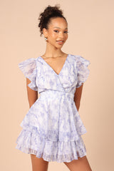 Petal and Pup USA ROMPERS Rosalita Frill Sleeve Romper - Lilac