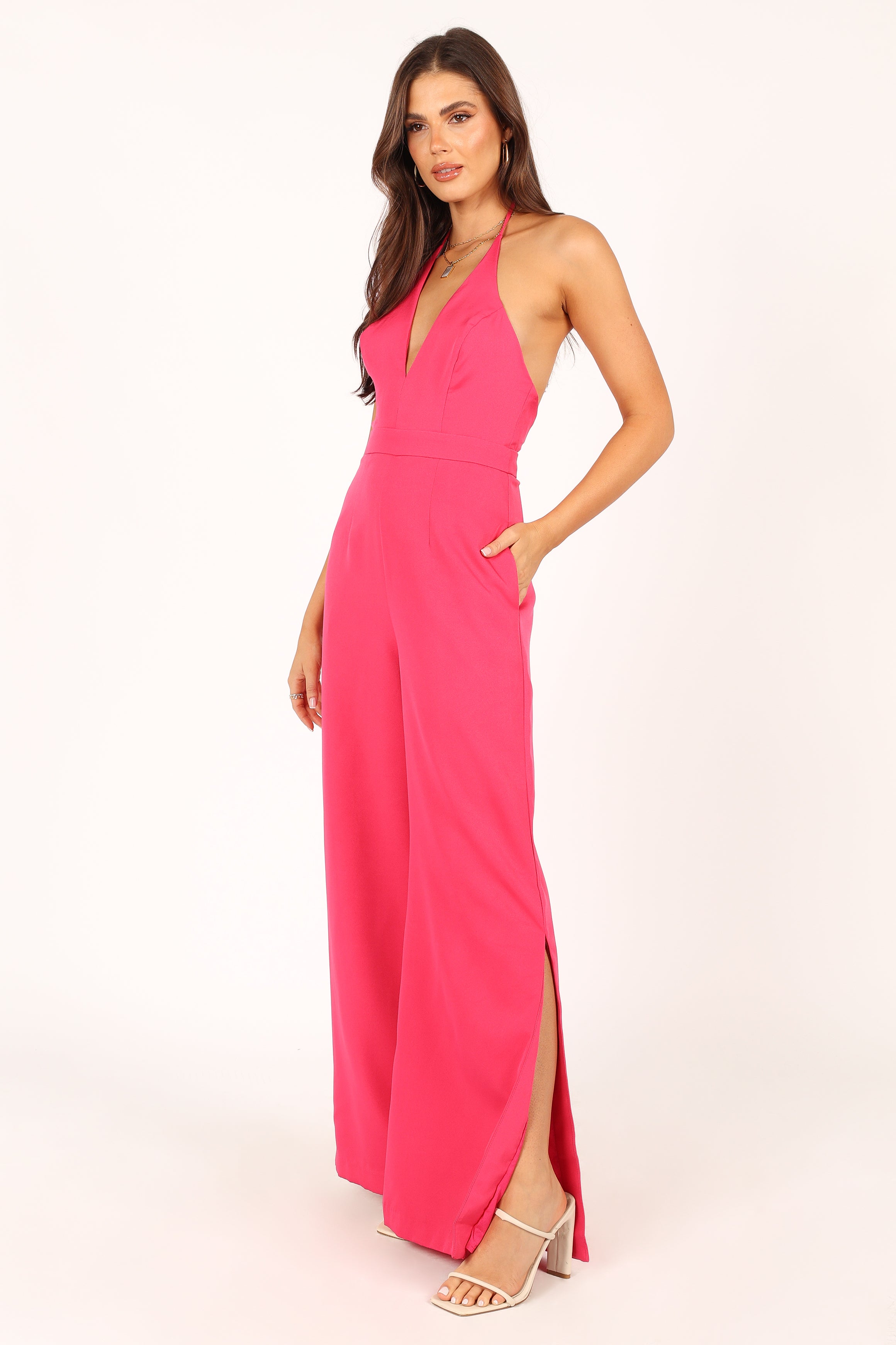 Petal and Pup USA Rompers Rumi Wide Leg Jumpsuit - Hot Pink