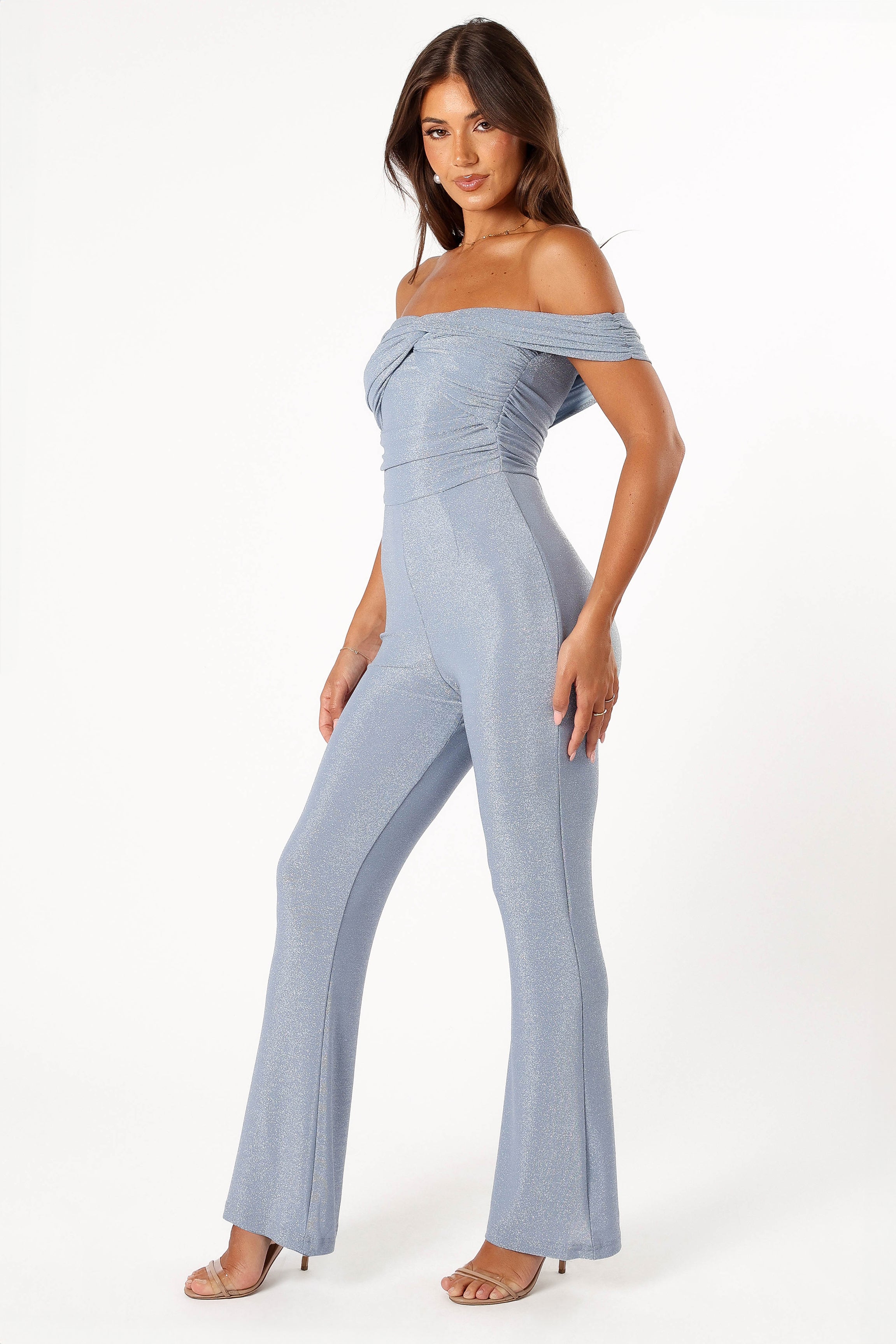 Petal and Pup USA Rompers Sharnie Off Shoulder Jumpsuit - Blue