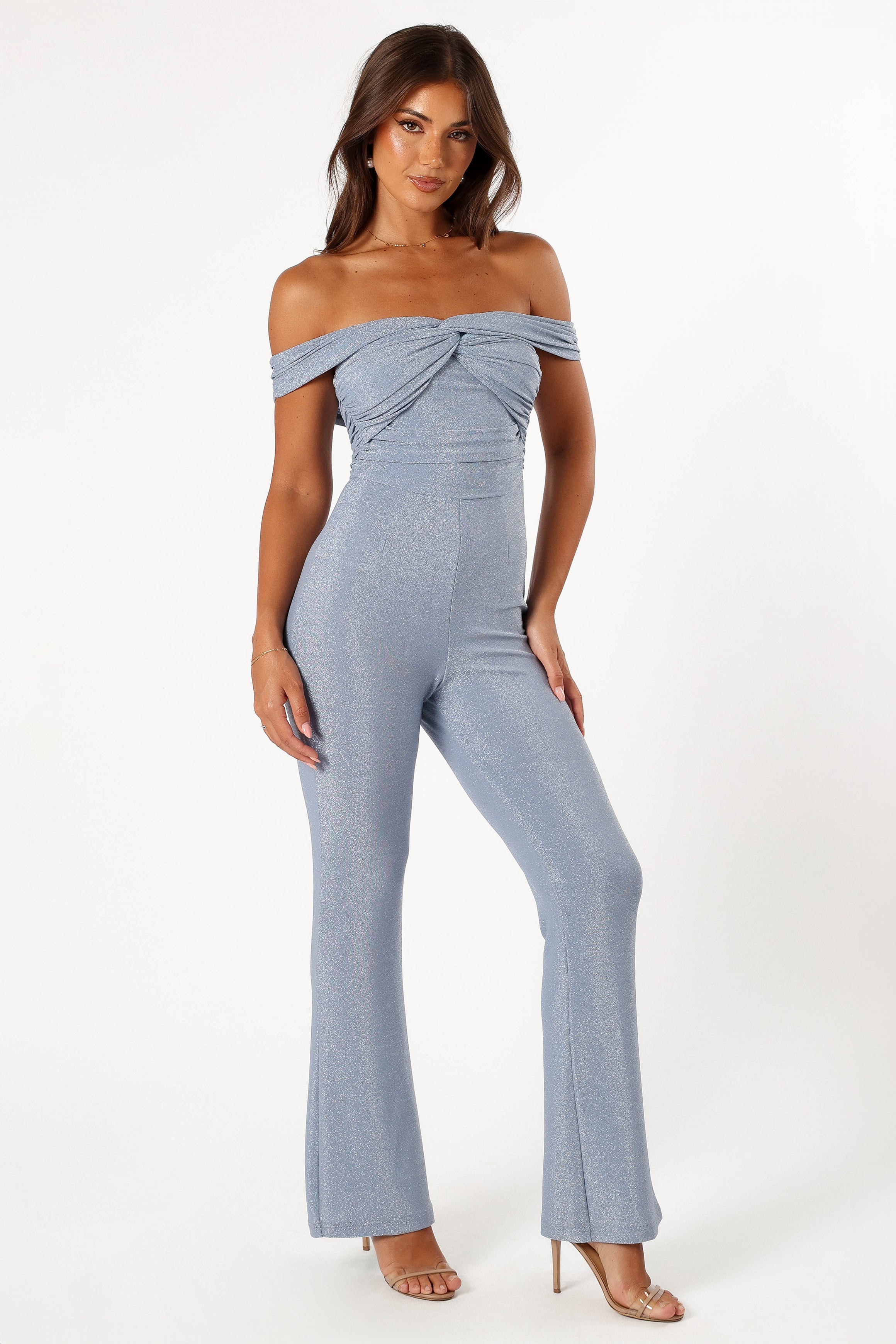 Petal and Pup USA Rompers Sharnie Off Shoulder Jumpsuit - Blue