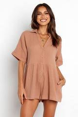 Petal and Pup USA ROMPERS Winny Romper - Mocha