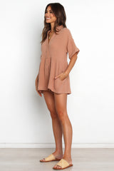 Petal and Pup USA ROMPERS Winny Romper - Mocha