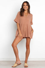 Petal and Pup USA ROMPERS Winny Romper - Mocha