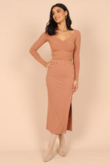 Petal and Pup USA SETS Amara Button Detail Set - Dusty Brown