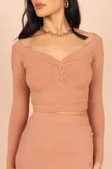 Petal and Pup USA SETS Amara Button Detail Set - Dusty Brown