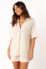 Petal and Pup USA SETS Bobby Knit Short Set - Beige