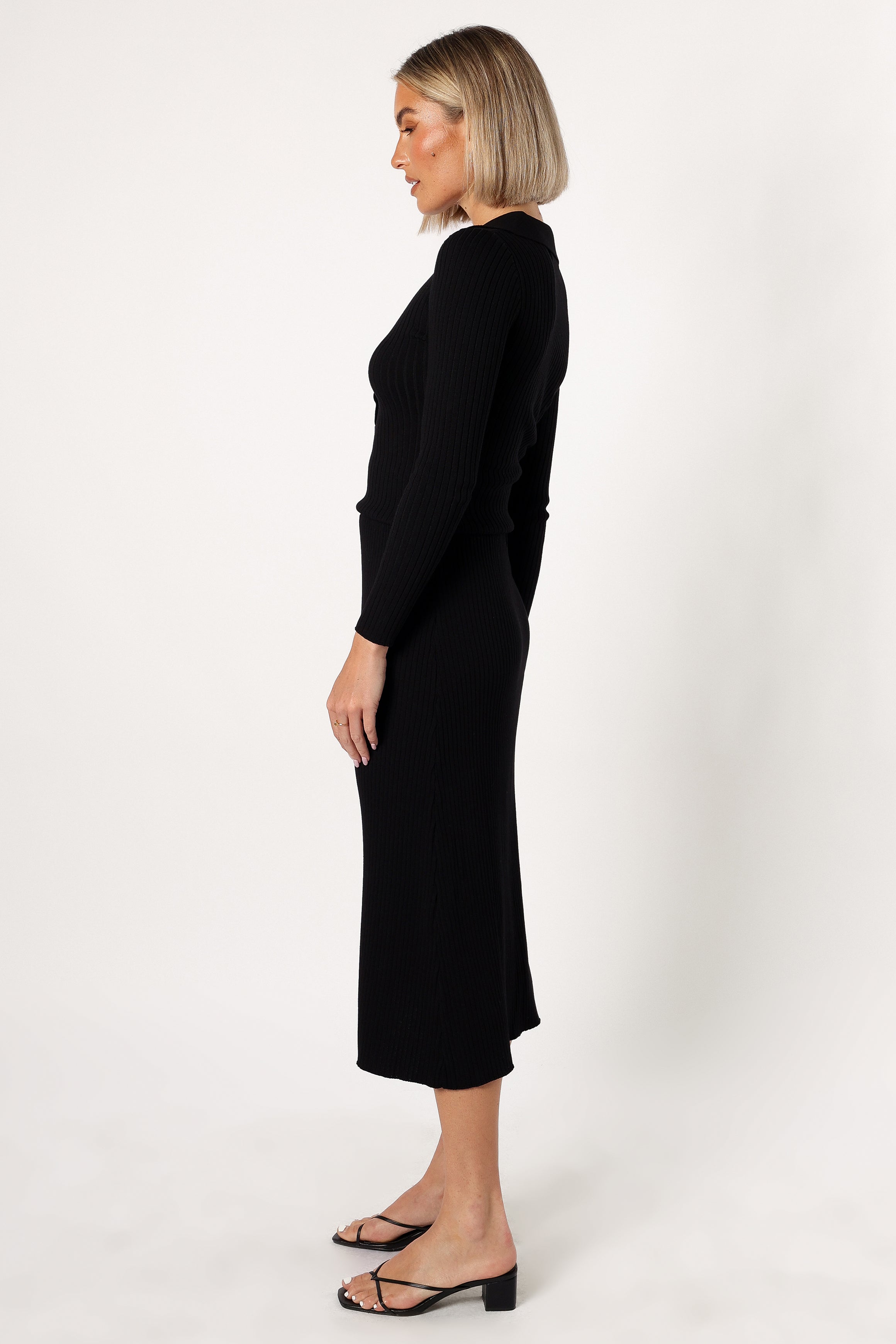 Petal and Pup USA SETS Cameron Knitted Set - Black