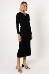 Petal and Pup USA SETS Cameron Knitted Set - Black