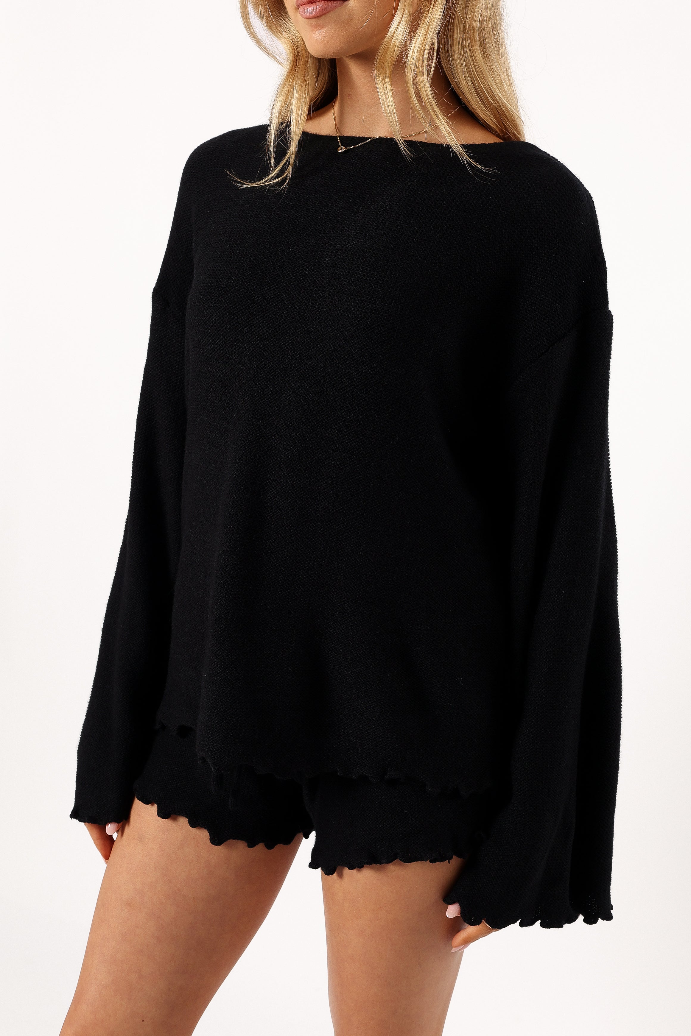 Petal and Pup USA SETS Christina Knit Set - Black