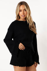 Petal and Pup USA SETS Christina Knit Set - Black