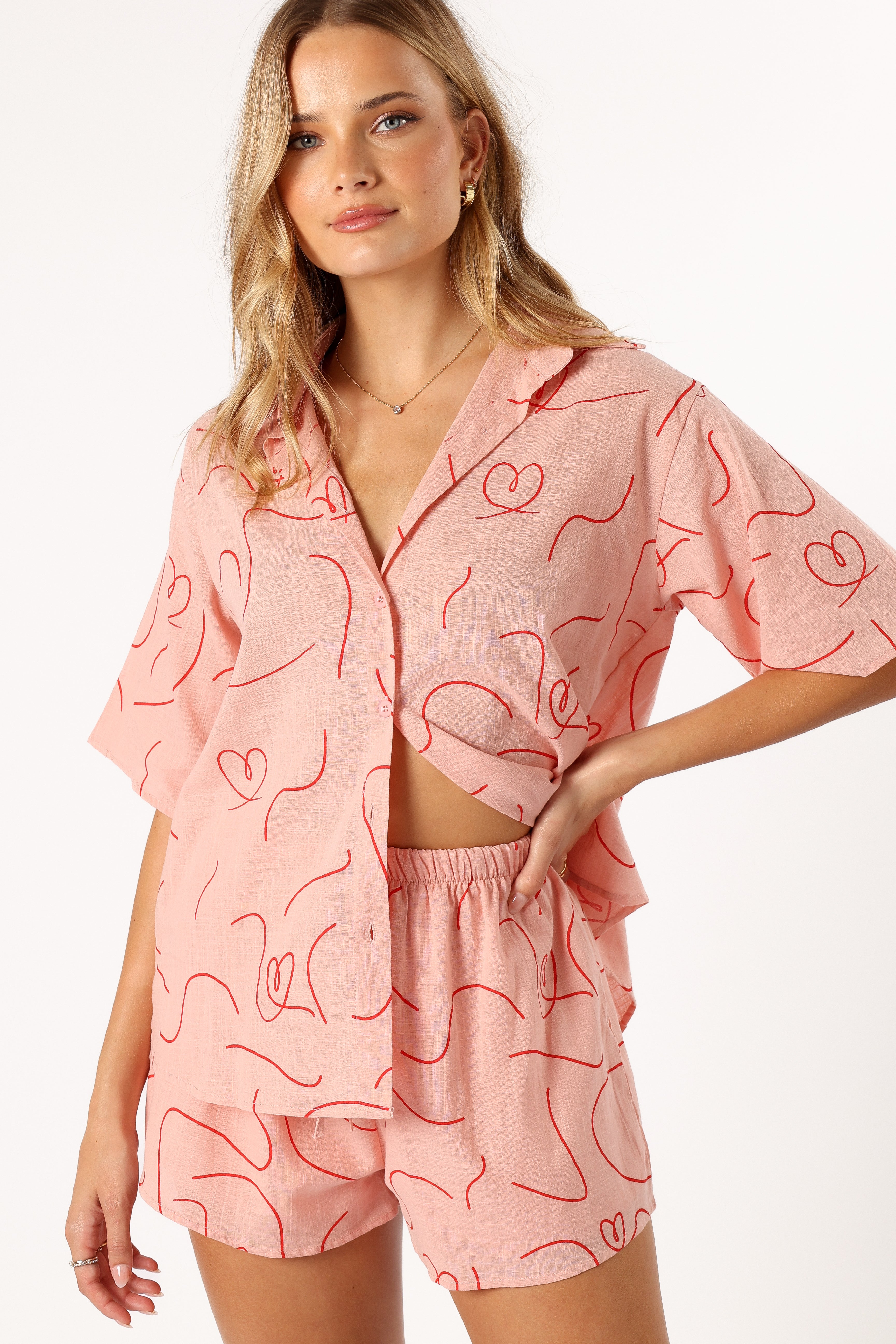 Petal and Pup USA SETS Darla Short Set - Pink Swirl