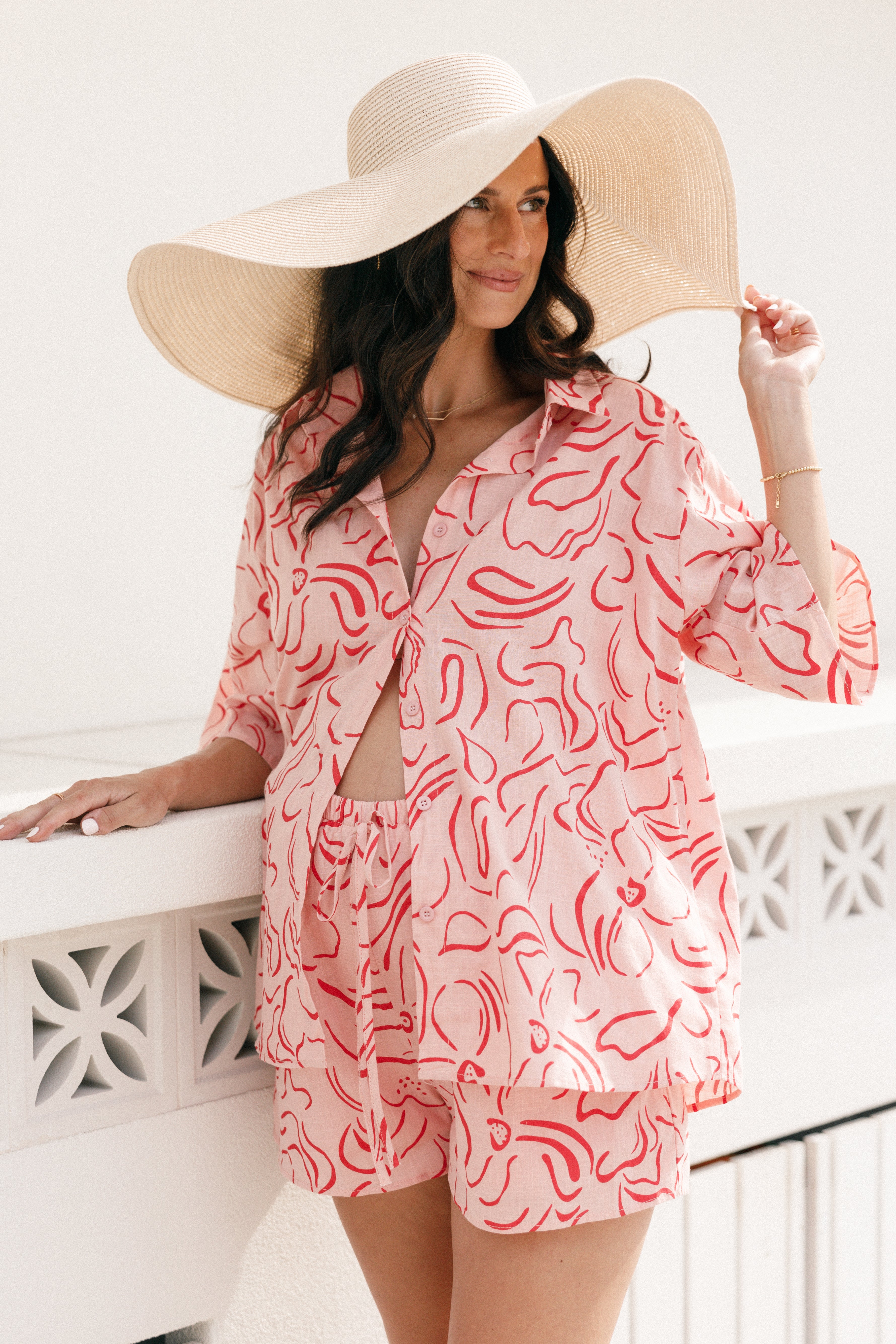 Petal and Pup USA SETS Darla Short Set - Pink Swirl