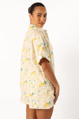 Petal and Pup USA SETS Domenica Short Set - Lemon Print