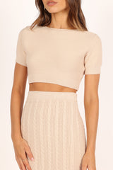 Petal and Pup USA SETS Ella Cable Knit Two Piece Set - Oatmeal