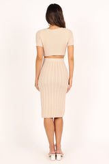 Petal and Pup USA SETS Ella Cable Knit Two Piece Set - Oatmeal