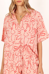 Petal and Pup USA SETS Flower Power Short Set - Pink