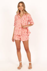 Petal and Pup USA SETS Flower Power Short Set - Pink