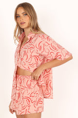 Petal and Pup USA SETS Flower Power Short Set - Pink