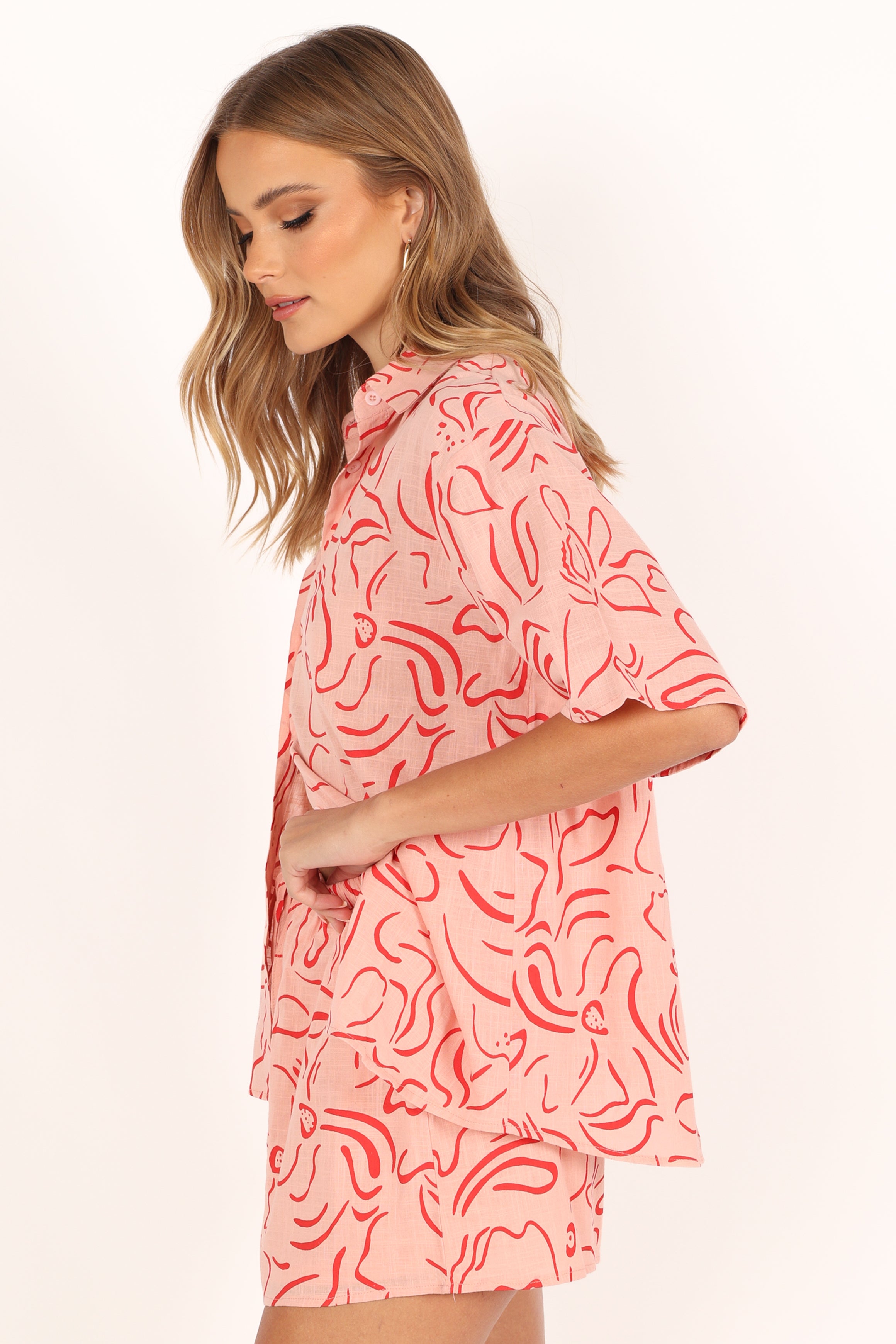 Petal and Pup USA SETS Flower Power Short Set - Pink