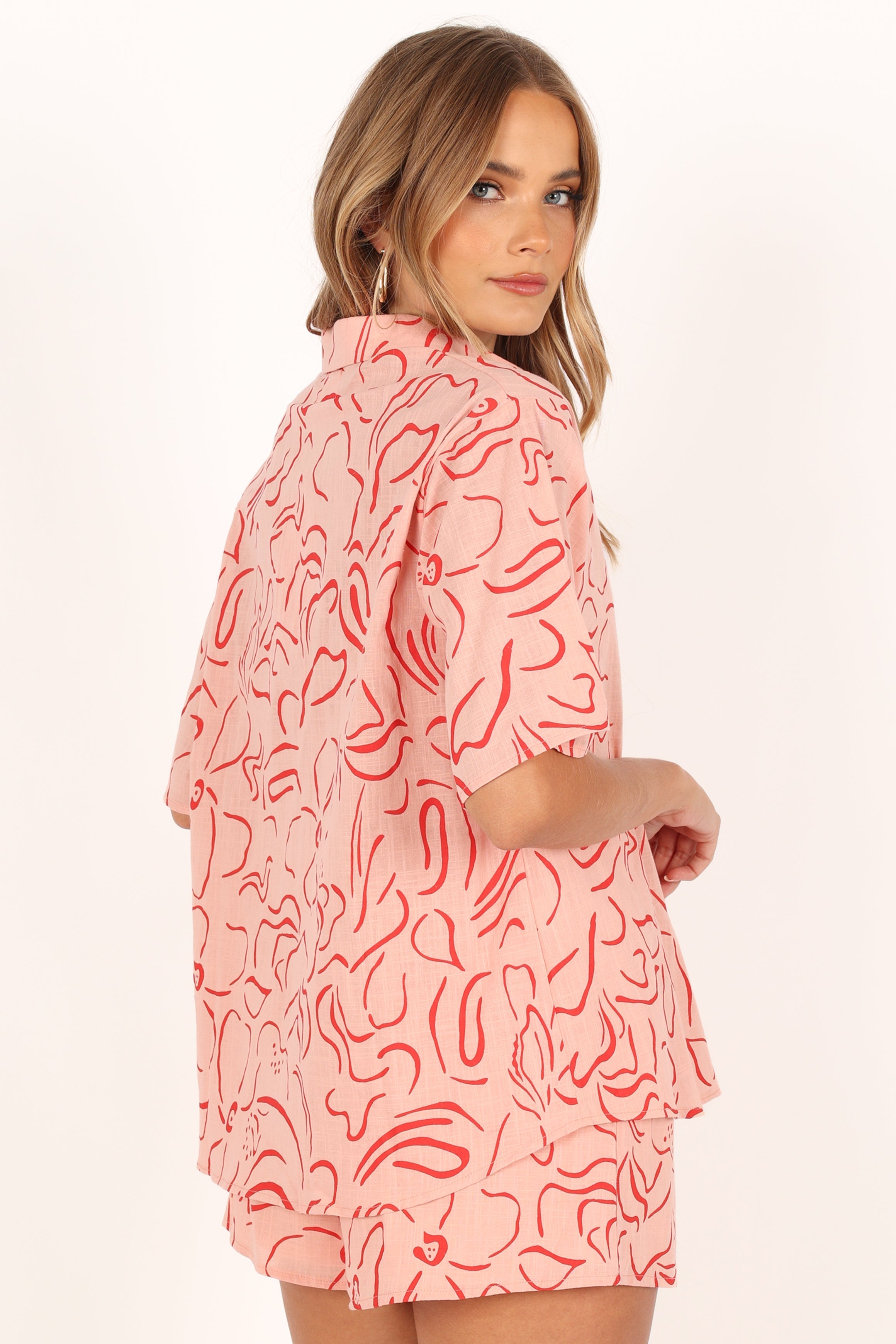 Petal and Pup USA SETS Flower Power Short Set - Pink